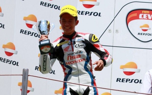Khairul Idham finished second in Race 1 of the Moto3 class at Catalunya