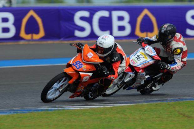 Fareez Afeez 99 in action at the Chang INternational Circuit